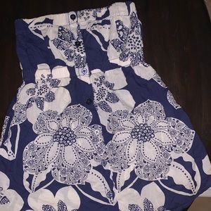 Mossimo Summer Mini Dress Blue & White